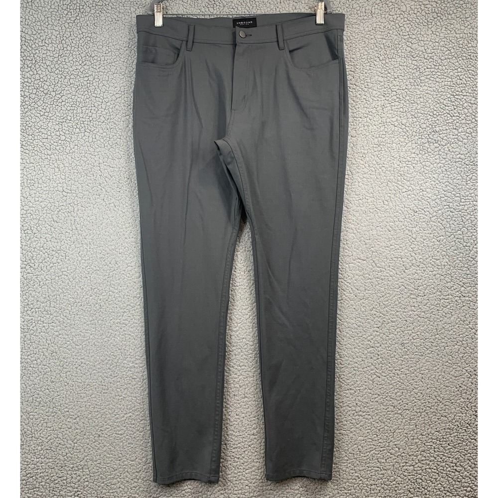 Unbound Merino Pants Mens 36x32 Charcoal Gray Merino Wool Chino Stretch Travel